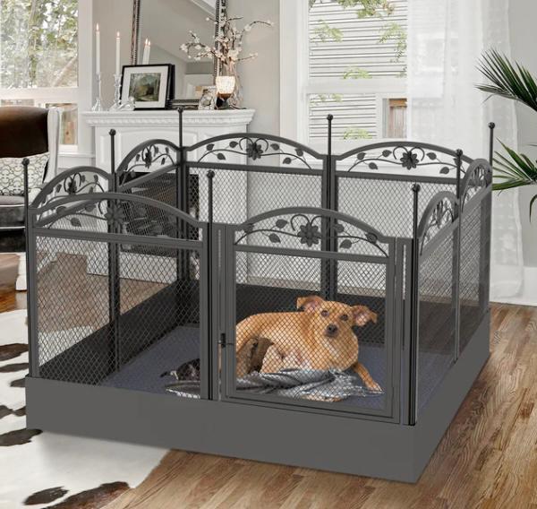 BingoPaw  hondenren | 8 Panelen | Metaal | Zwart | NIEUW, Ophalen, Hondenkennel, 110 cm of meer, 65 tot 100 cm
