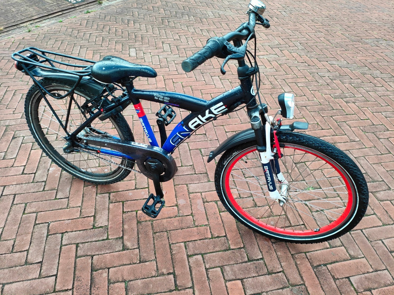 Batavus snake fiets 24 inch met 3 versnelling, Ophalen, Terugtraprem, 24 inch, Handrem