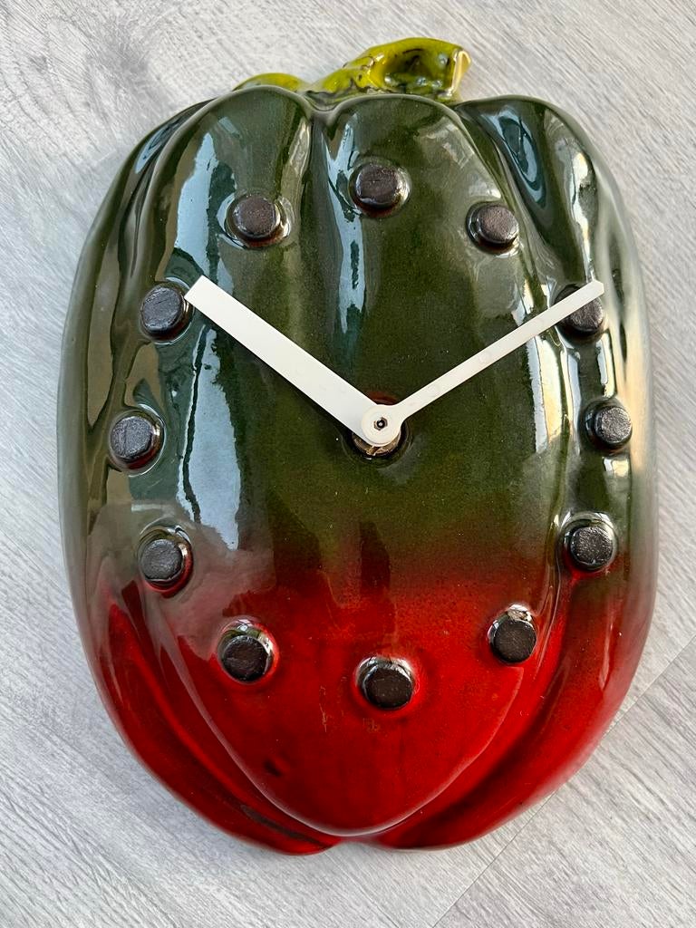Leuke vintage/retro paprika klok, Antiek en Kunst, Ophalen of Verzenden