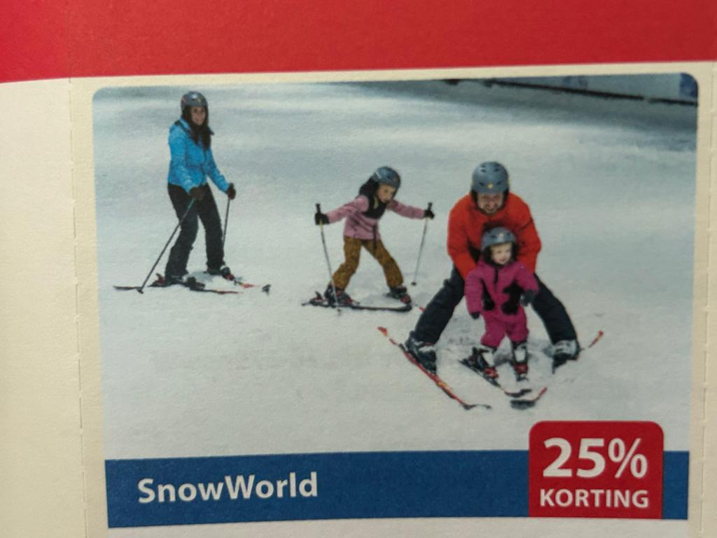 NL & BE: SnowWorld 25% korting, Tickets en Kaartjes, Drie personen of meer, Augustus