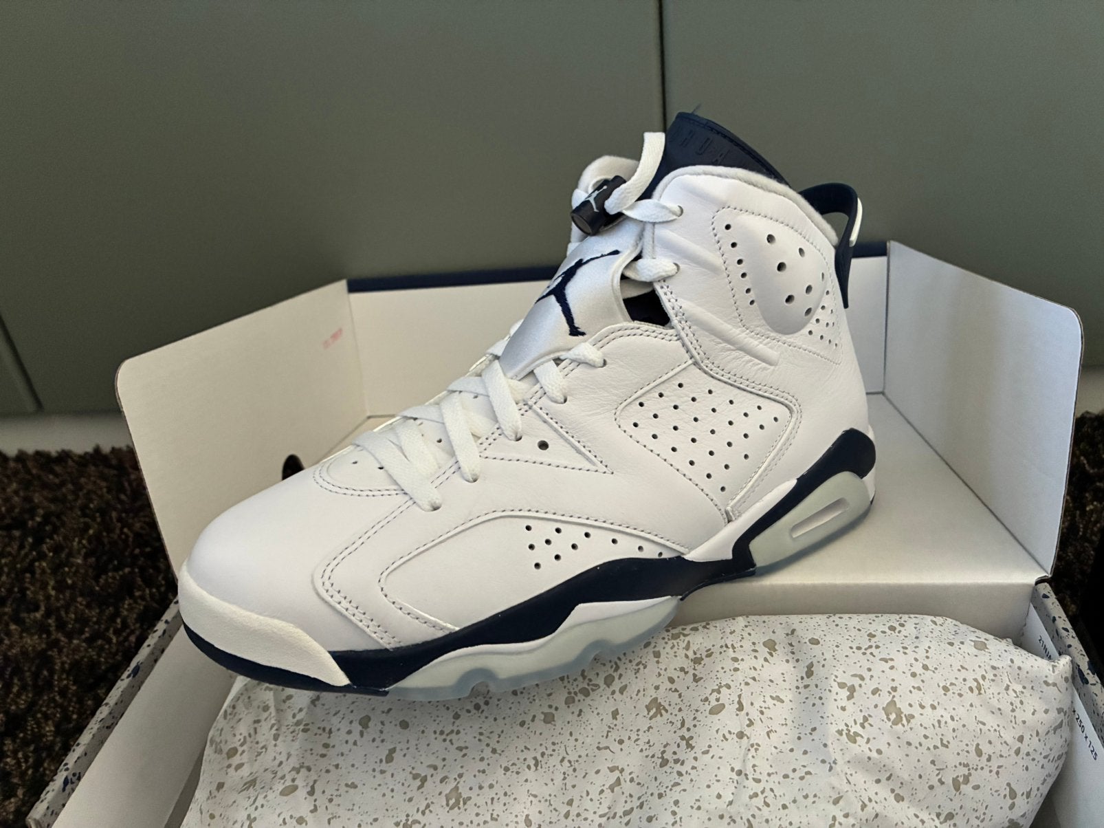 Nike Air Jordan Retro 6 nieuw in doos en zeldzame brochures!, Ophalen, Nieuw, Wit, Sportschoenen