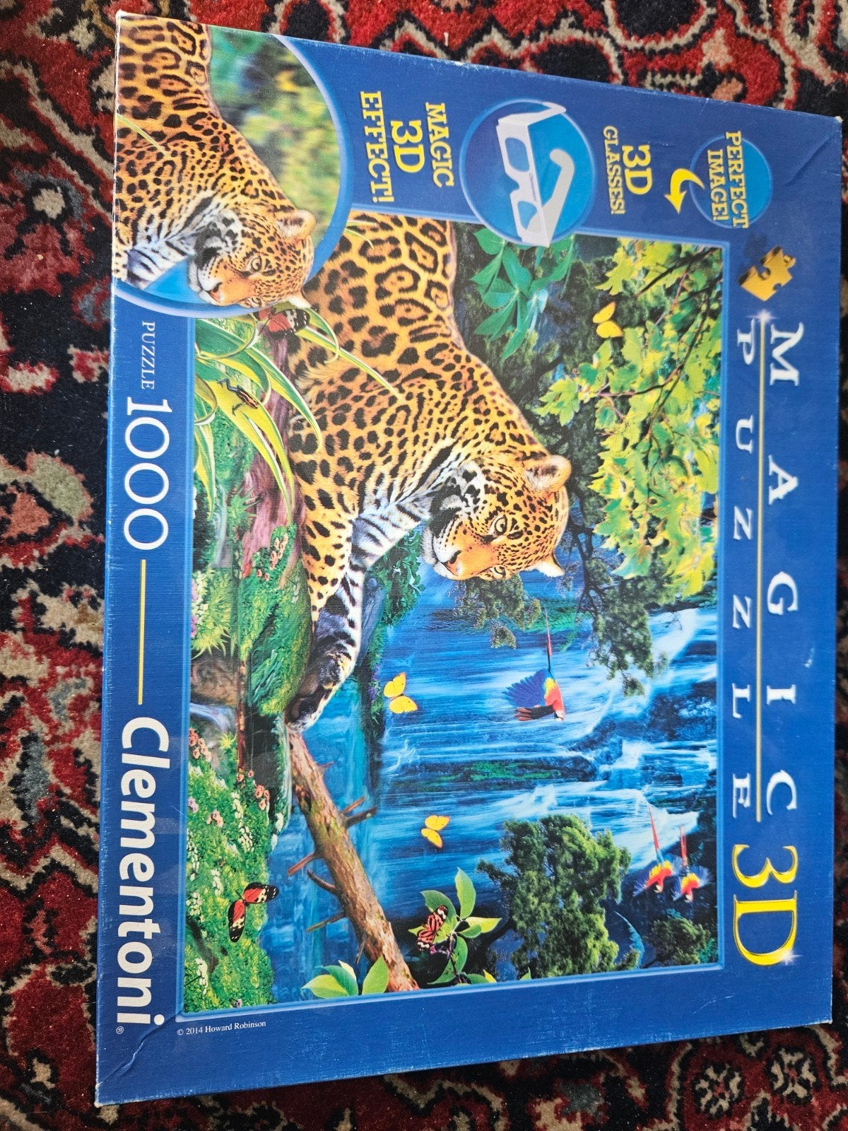 Clementoni Magic 3D Puzzel 1000 stukjes - Jaguar, Ophalen of Verzenden, 500 t/m 1500 stukjes, Zo goed als nieuw, Legpuzzel