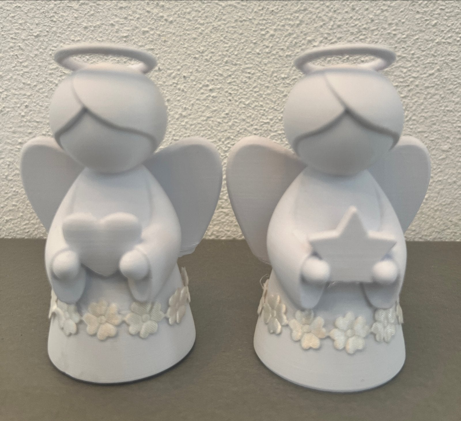 Set van 2 Witte Engeltjes - 11 cm hoog, Verzamelen, Ophalen of Verzenden, Zo goed als nieuw, Fantasy