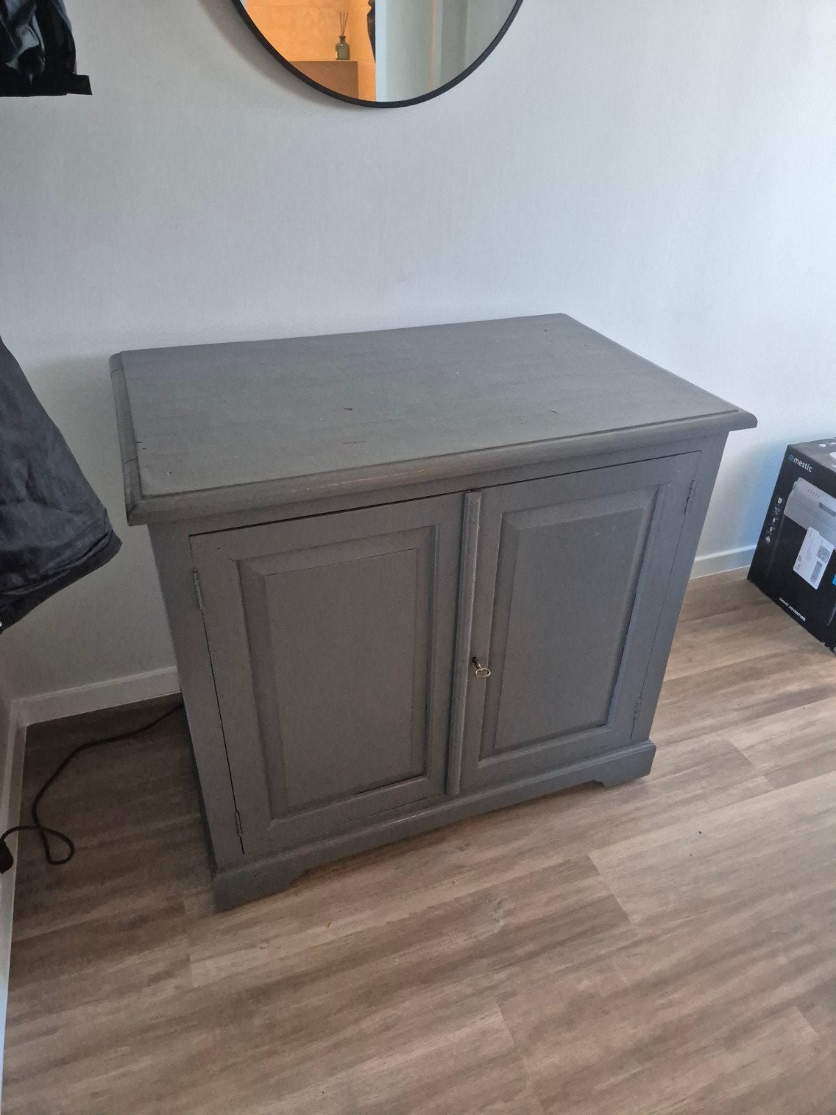 Houten kastje grijs geverfd, Ophalen, Gebruikt