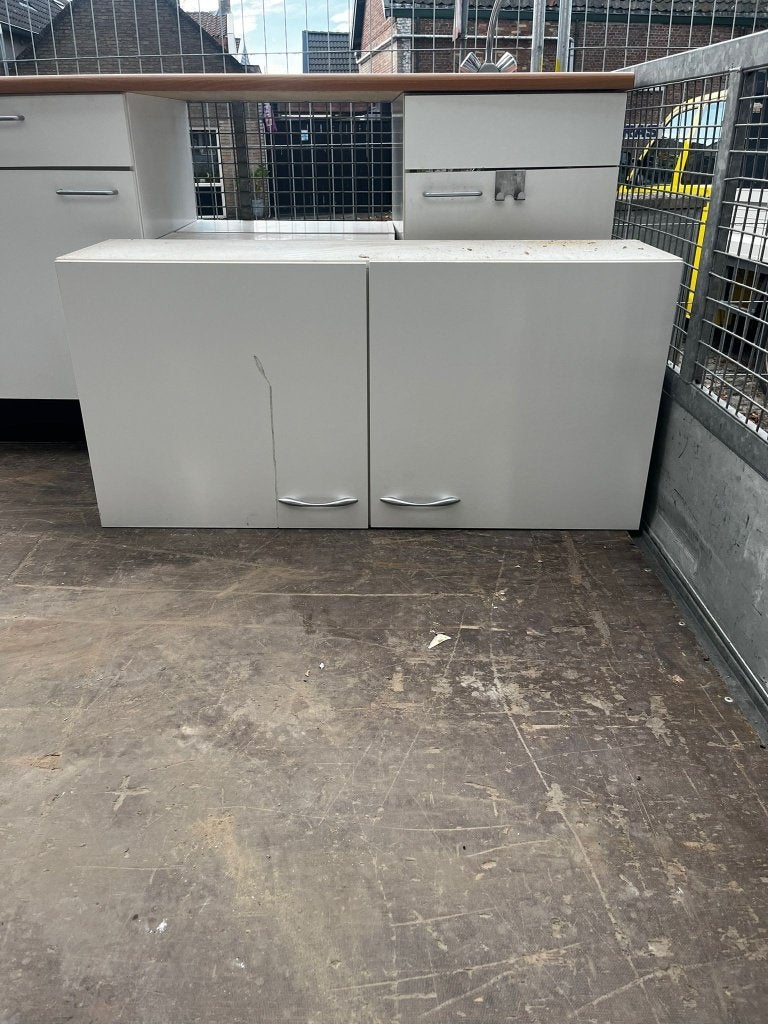Keukenkastjes ( 2 st bovenkastjes) 120cm breed., Ophalen, Gebruikt, Overige materialen, Wit