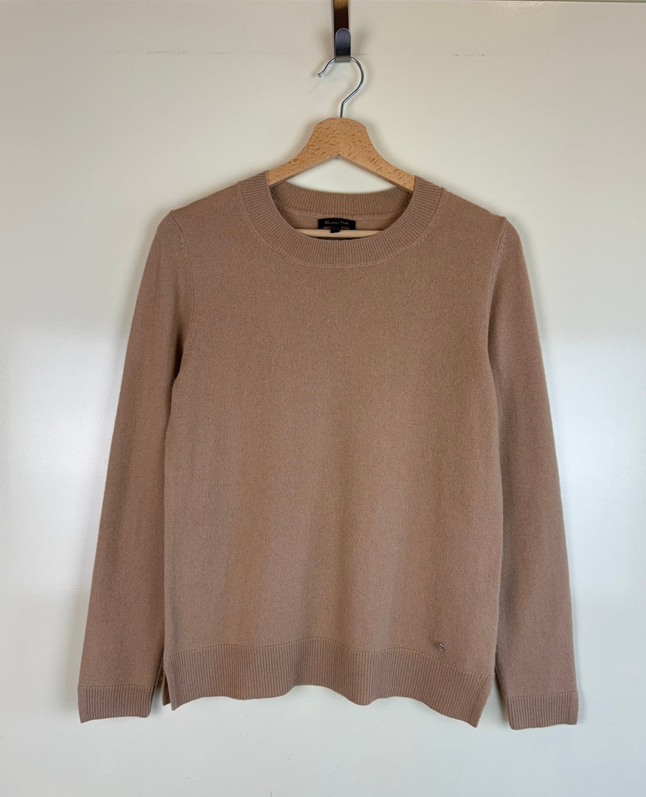 MASSIMO DUTTI 100% Cashmere Camel Brown Sweater Jumper Knit, Ophalen of Verzenden, Zo goed als nieuw, Maat 36 (S), Bruin