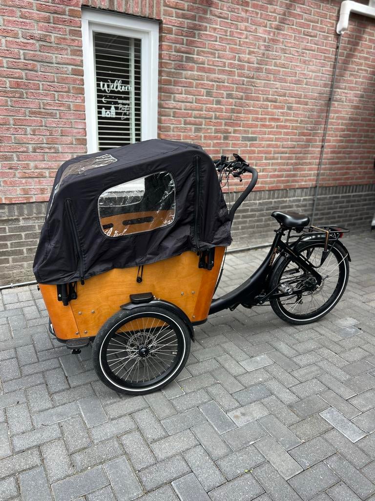 Vogue Superior Deluxe 3 elektrische Bakfiets bomvol - zgan, 4 kinderen of meer, Elektrisch, Zo goed als nieuw, Schijfrem