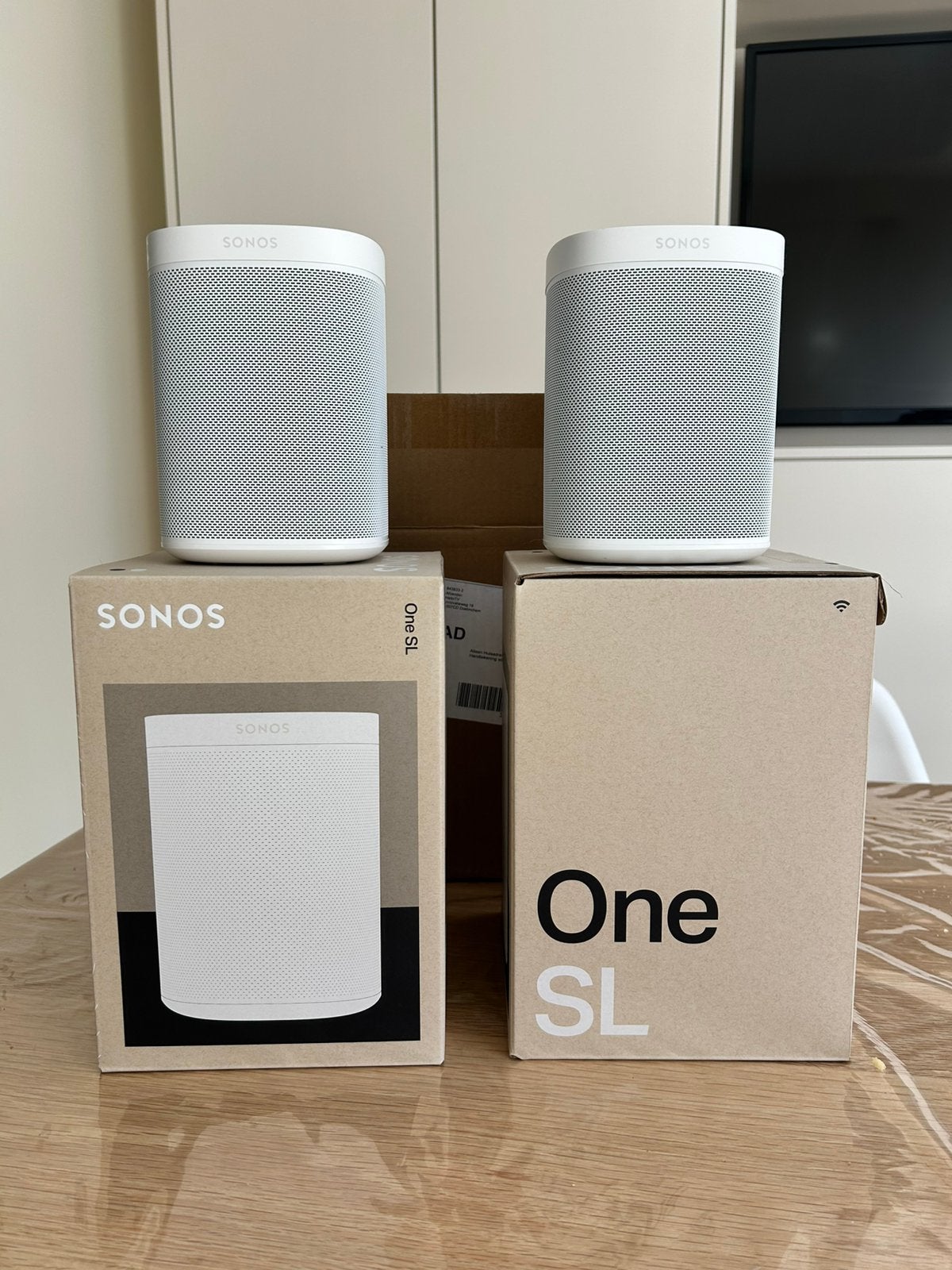 Foto 2 van Sonos One SL 2 stuks zgan