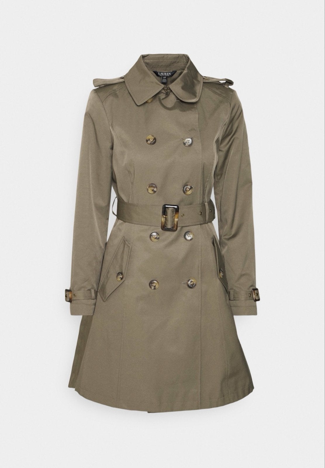 Lauren Ralph Lauren Trenchcoat - Zo goed als nieuw, Kleding | Dames, Ophalen of Verzenden, Zo goed als nieuw, Maat 42/44 (L), Groen