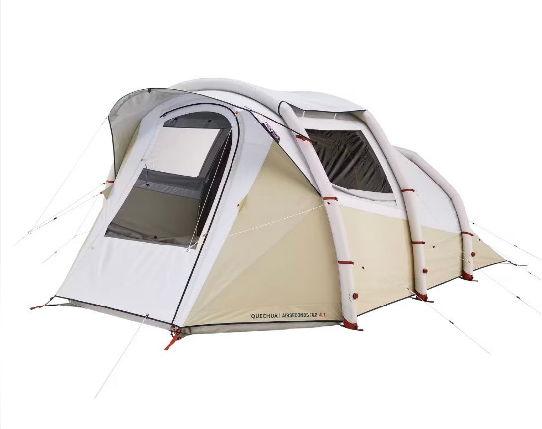 Quechua Air Seconds 4.1 Fresh & Black Opblaastent, Caravans en Kamperen, Tenten, Ophalen, Zo goed als nieuw, Tot en met 4