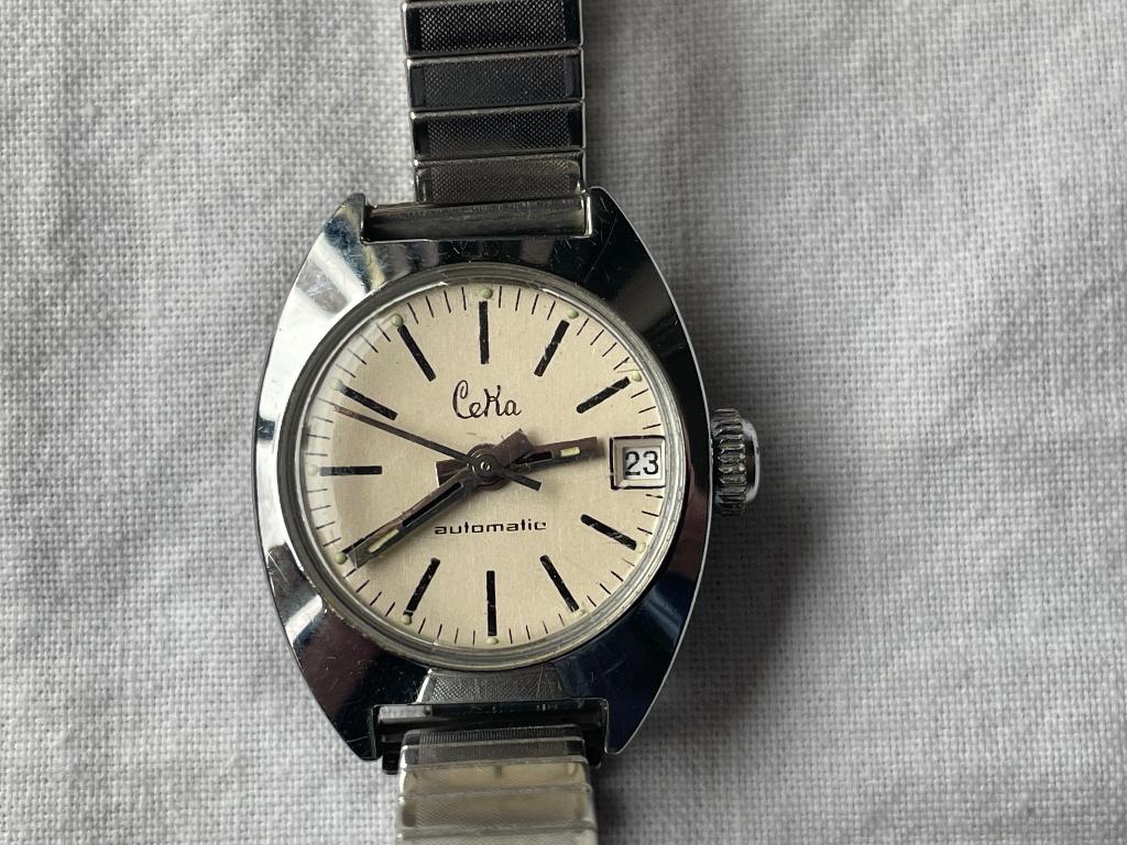 werkend VINTAGE DAMESHORLOGE merk: CeKa (automatic), Overige merken, Staal, Gebruikt, Staal