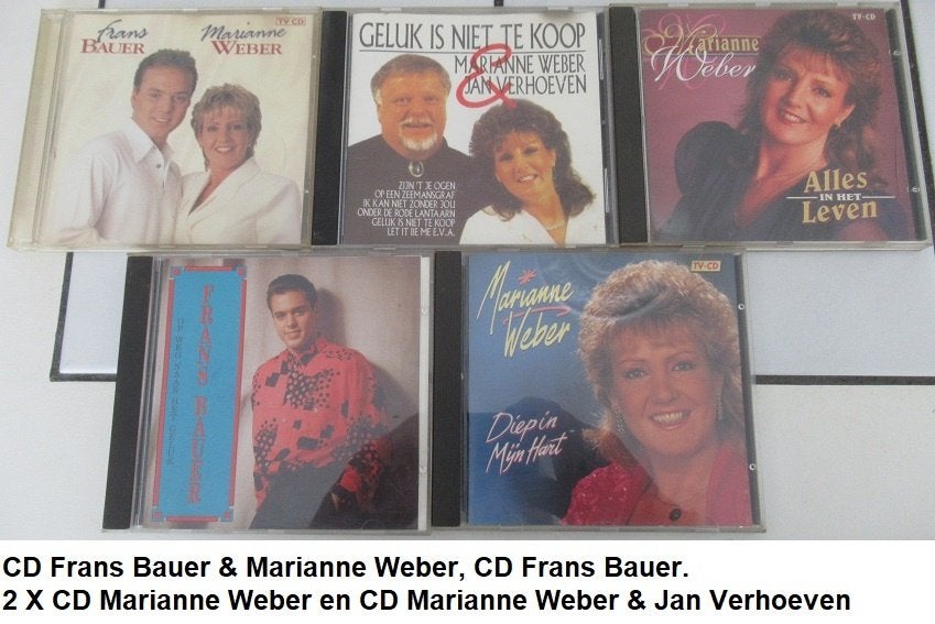 5 X CD, FRANS BAUER, MARIANNE WEBER, JAN VERHOEVEN, Ophalen of Verzenden, Zo goed als nieuw, Levenslied of Smartlap