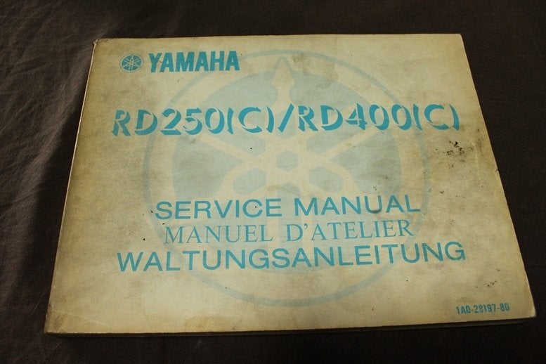Yamaha RD250 RD400 C 1976 motorcycle service manual RD 400, Ophalen of Verzenden, Yamaha