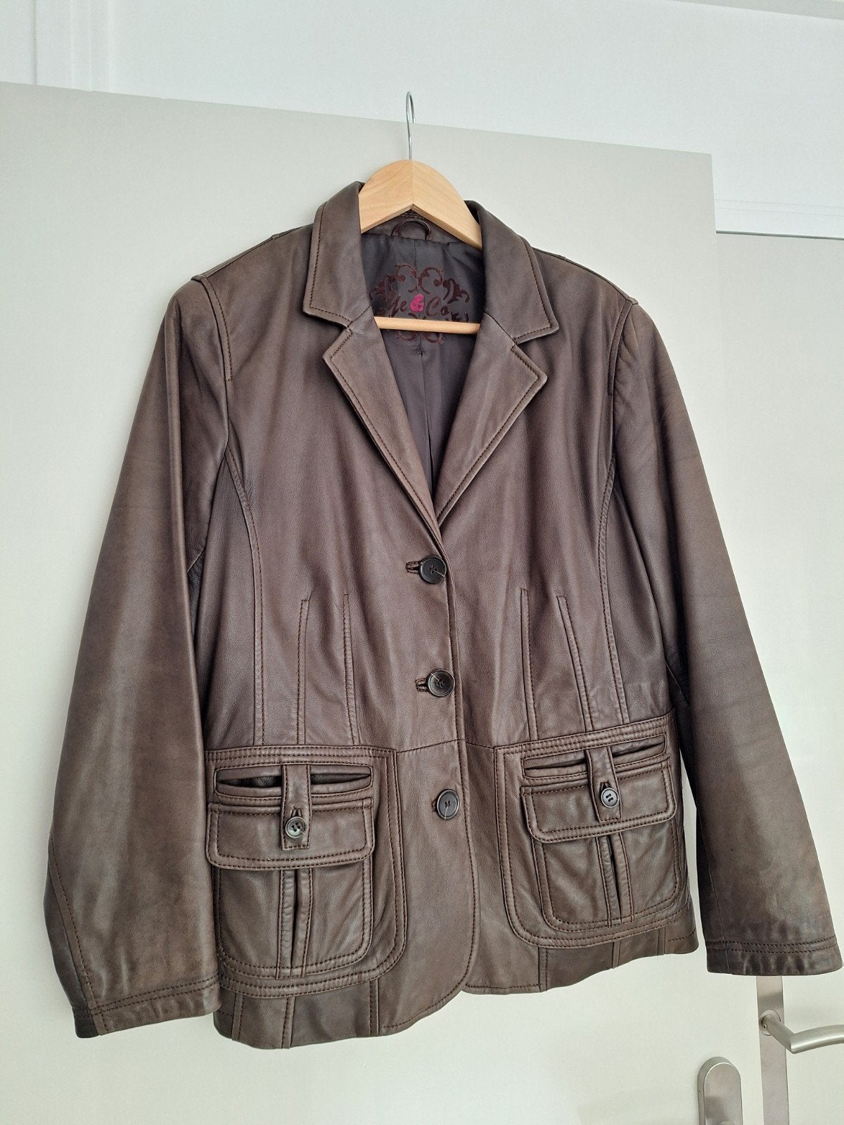 Yessica leren khaki kolbert, maat 42, Kleding | Dames, Bruin, Yessica, Maat 42/44 (L), Ophalen of Verzenden