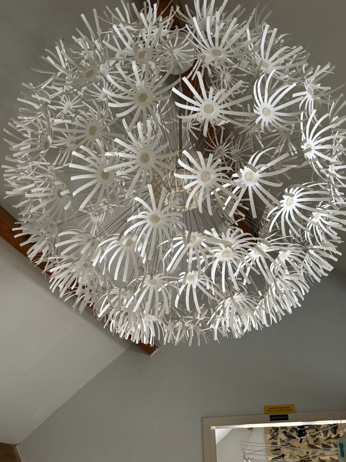 Ikea grote papieren lamp met bloemen, Ophalen of Verzenden, Zo goed als nieuw