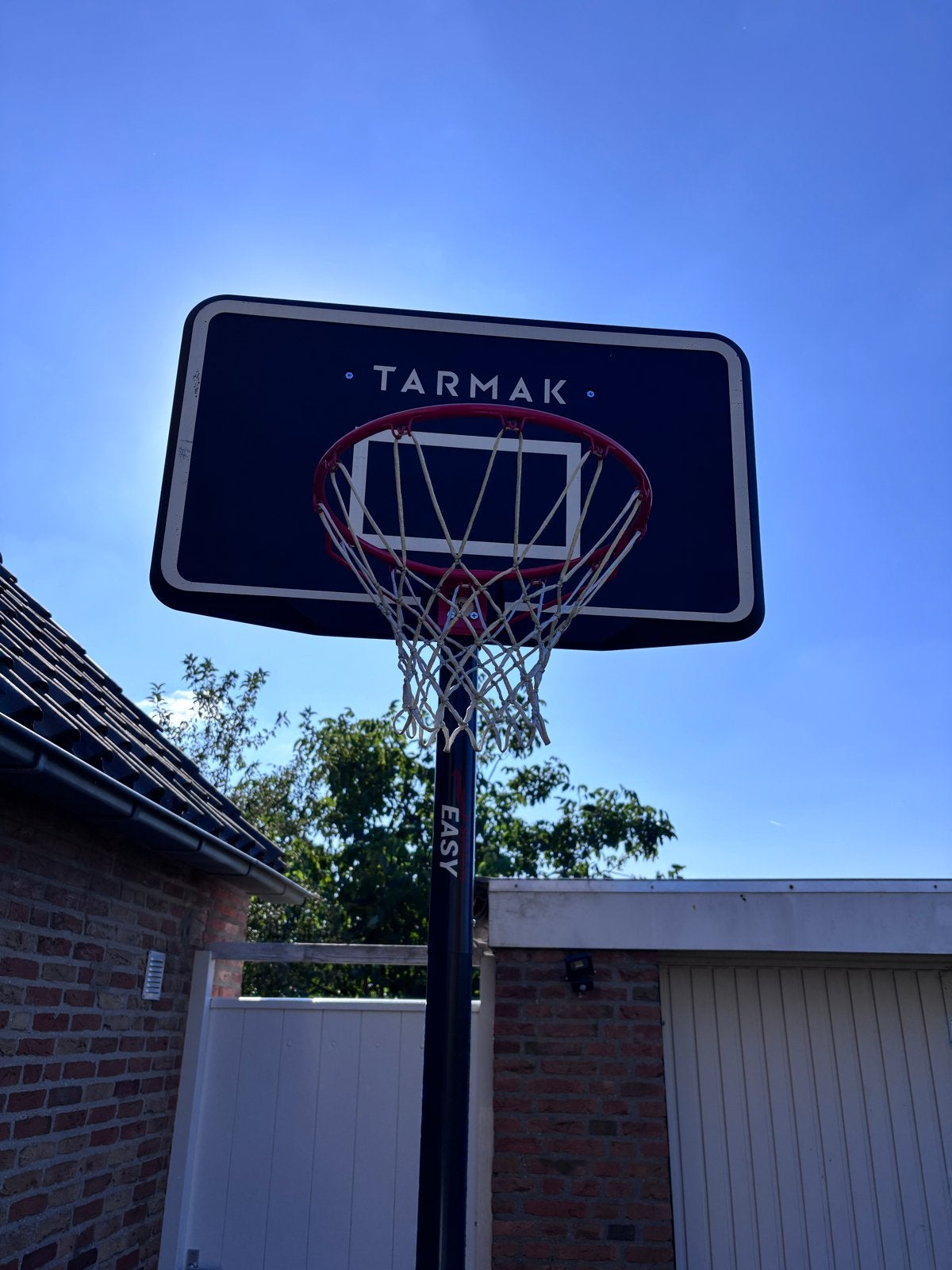 Verstelbare Tarmak basketbalpaal, Ophalen, Zo goed als nieuw, Ring, Bord of Paal