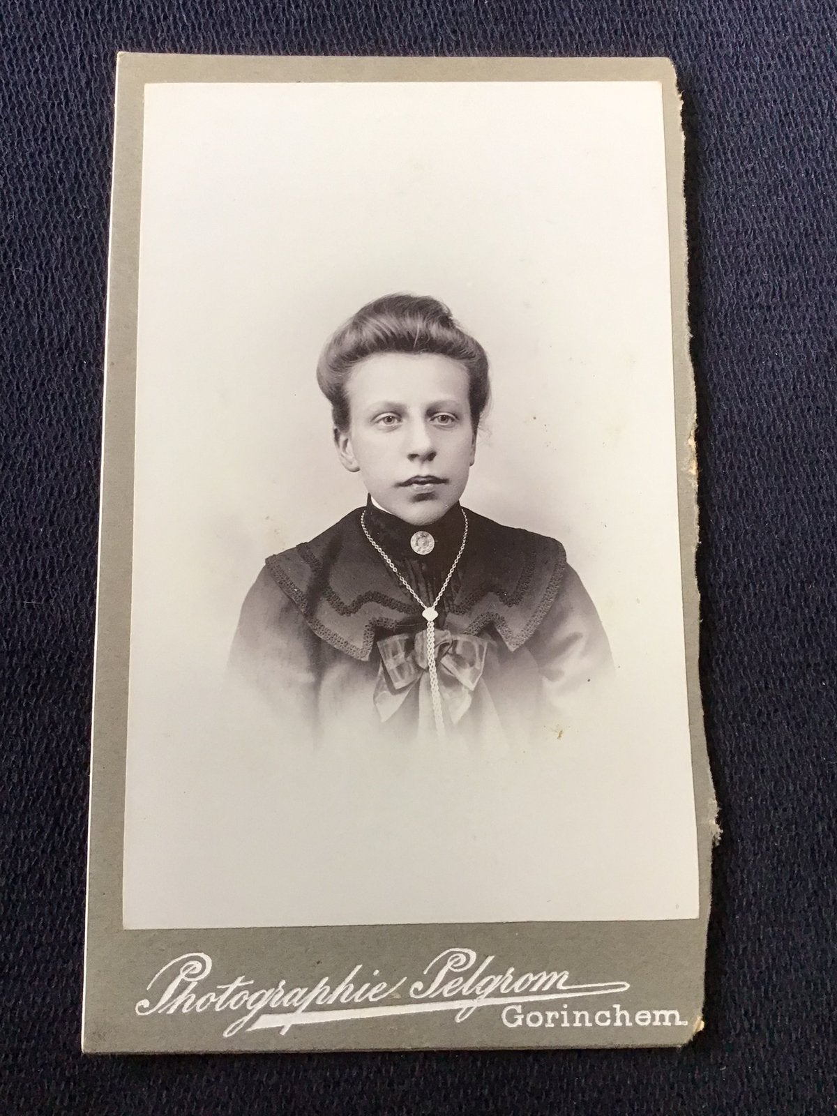 CDV, Jongedame, PELGROM, GORINCHEM, Carte de Visite, Verzenden, Voor 1940, Gebruikt, Foto