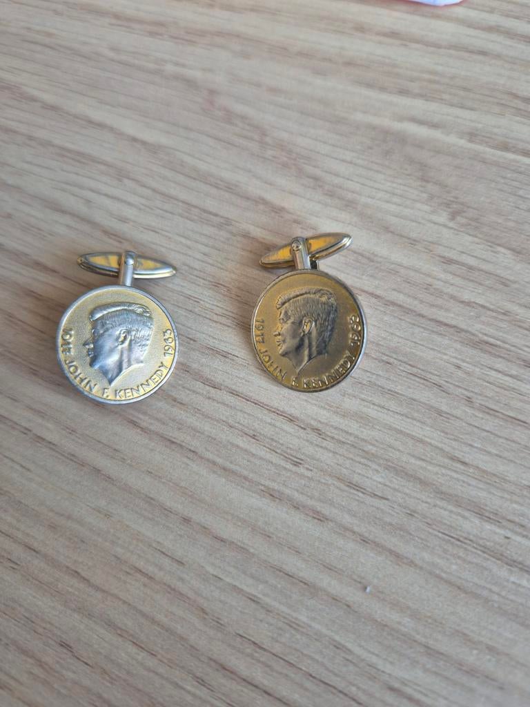 Manchetknopen John F Kennedy, Sieraden, Tassen en Uiterlijk, Ophalen of Verzenden