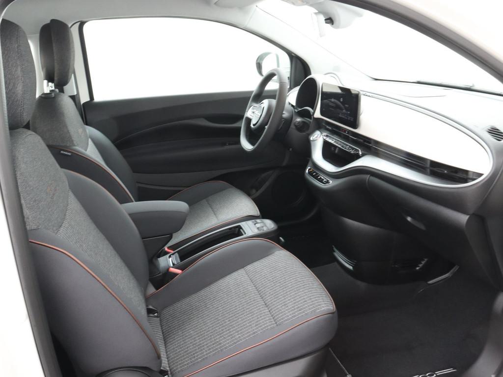 Fiat 500e Icon 42 kWh | Navigatie | Winterpack Stoelverwarmi, Auto's, Stof, 4 stoelen, Wit, Origineel Nederlands