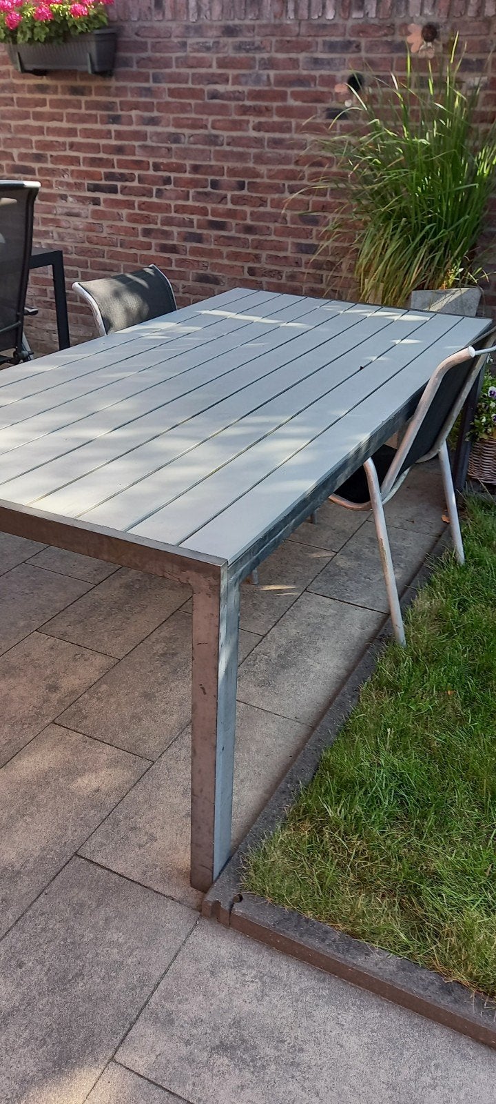 Tuintafel, Ophalen, Gebruikt, Rechthoekig, Metaal