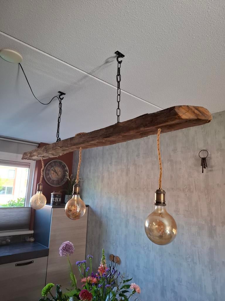 Eetkamer hanglamp industrieel, Ophalen, Gebruikt, Overige materialen, Minder dan 50 cm