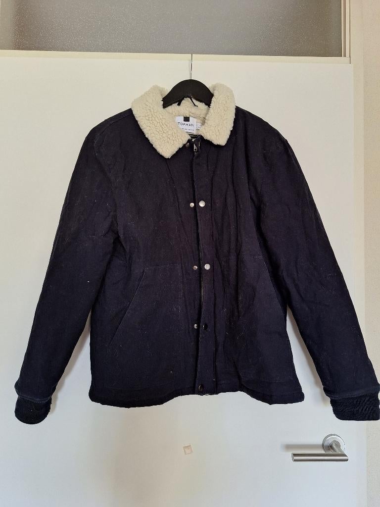 Donkerblauwe winterjas maat L-XL, Kleding | Heren, Jassen | Winter, Blauw, Maat 56/58 (XL), Ophalen of Verzenden, Zo goed als nieuw