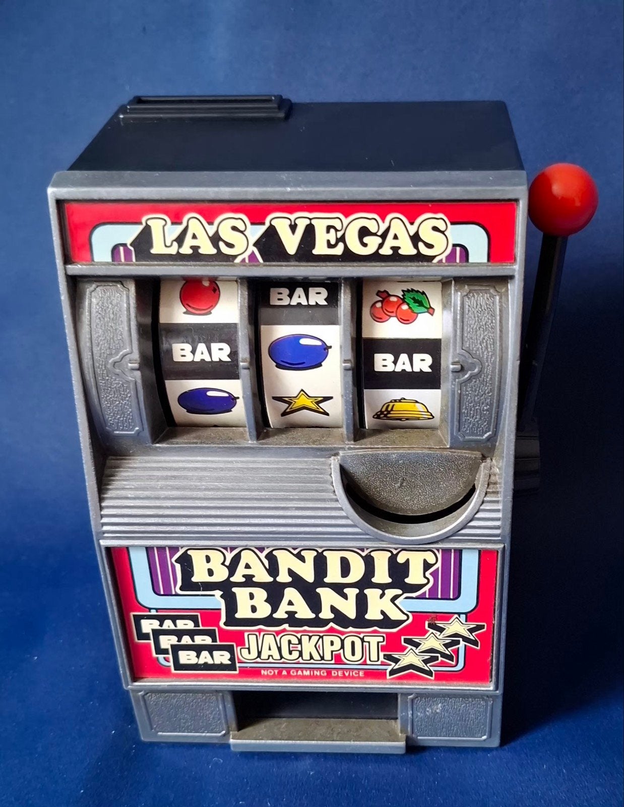 Vintage Bandit Bank gokkast/spaarpot – '80 – originele doos!, Ophalen of Verzenden