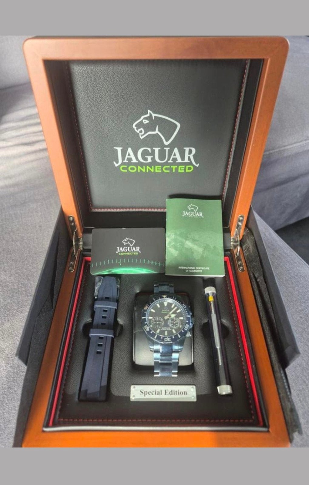 Jaguar Connected Men Hybride Smartwatch - Blauw, Blauw, Ophalen of Verzenden, Jaguar, Waterdicht