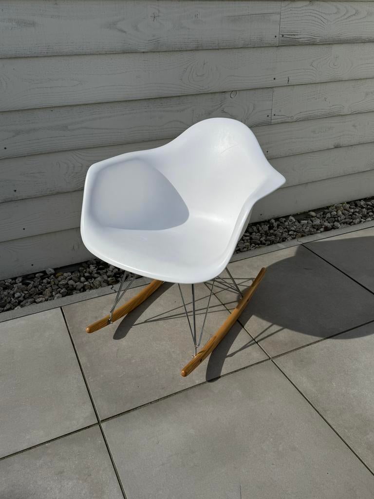 Schommelstoel wit, Huis en Inrichting, Stoelen, Ophalen, Gebruikt, Wit, Eén