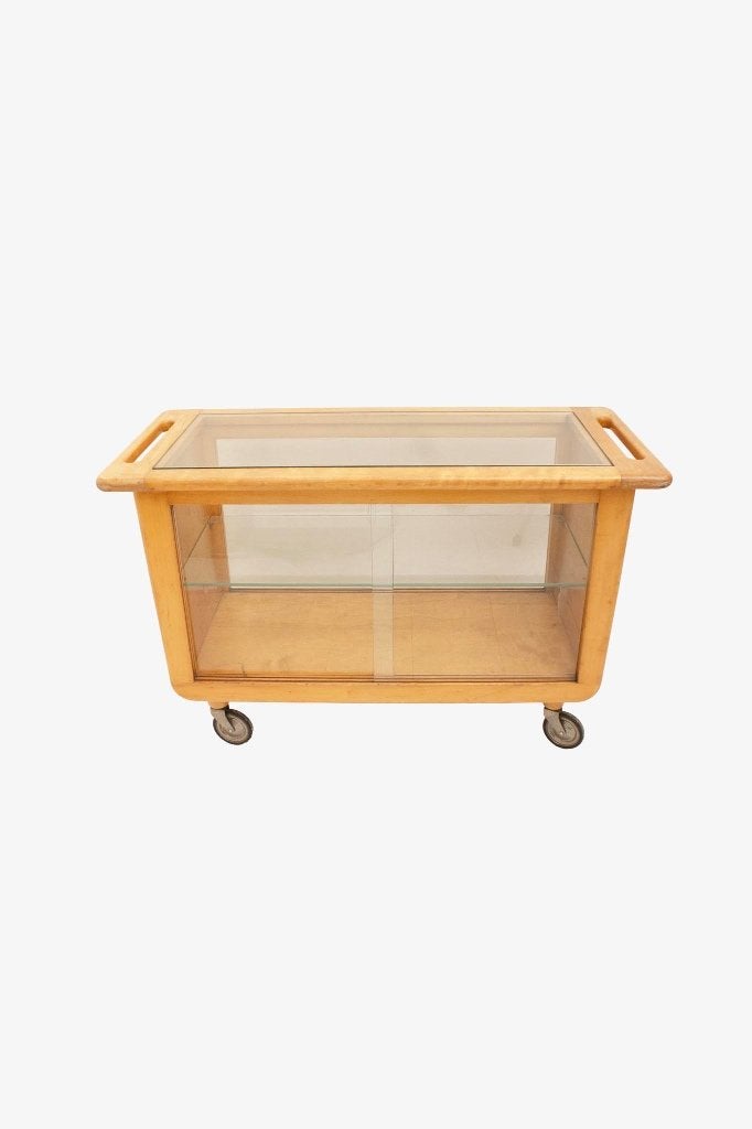Jaren 50 Cees Braakman - Pastoe eikenhouten barcart, Ophalen, Gebruikt, Pastoe, X