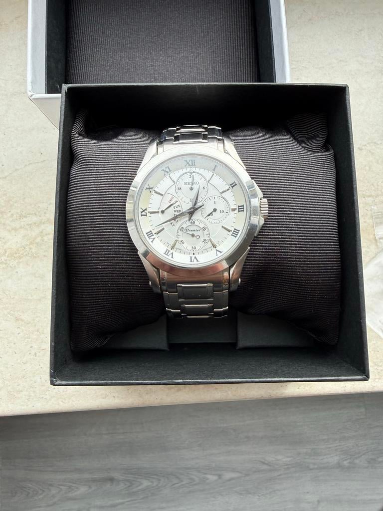 Seiko Premier horloge - Gedragen, goede staat, met bon, Ophalen, Seiko, Staal, Polshorloge