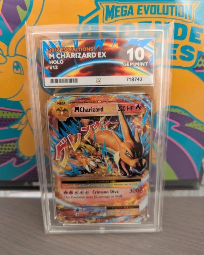 M charizard EX  + Charizard Pokemon, Ophalen of Verzenden, Nieuw, Losse kaart