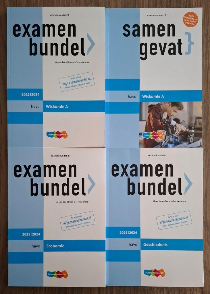 Examenbundels HAVO 4/5 WI-EC-GS-NE-EN-FR, Ophalen, Wiskunde A, Zo goed als nieuw, HAVO