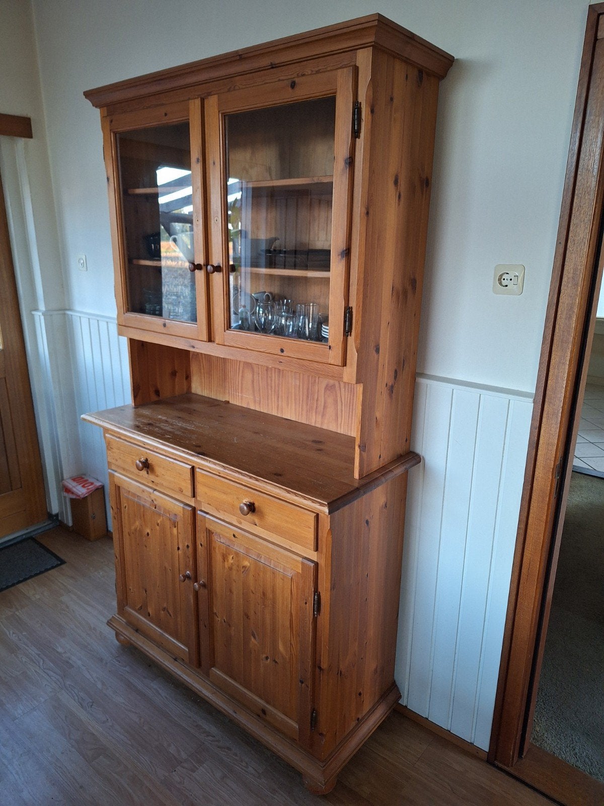 Buffetkast grenen, Huis en Inrichting, Ophalen, Gebruikt, 100 tot 150 cm, Met lade(s)