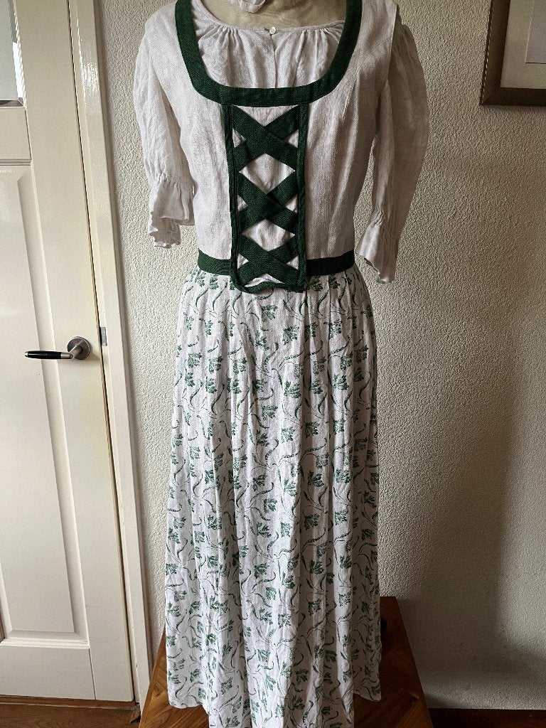 Retro jurk, Dirndl Gossl maat 42 Linnen met blouse nr 71, Maat 42/44 (L), Ophalen of Verzenden, Overige thema's, Kleding