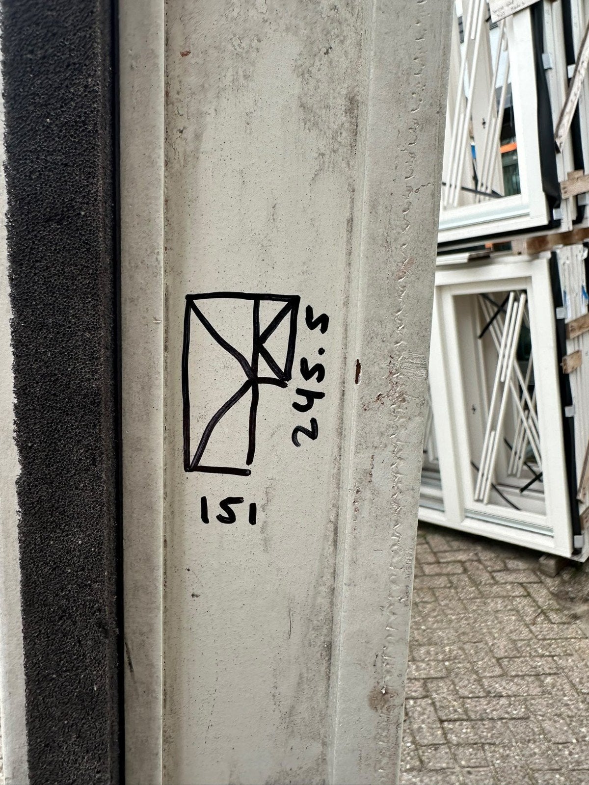 kozijn met dubbele deur en zijlicht, Nieuw, Ophalen of Verzenden, Buitendeur, Glas
