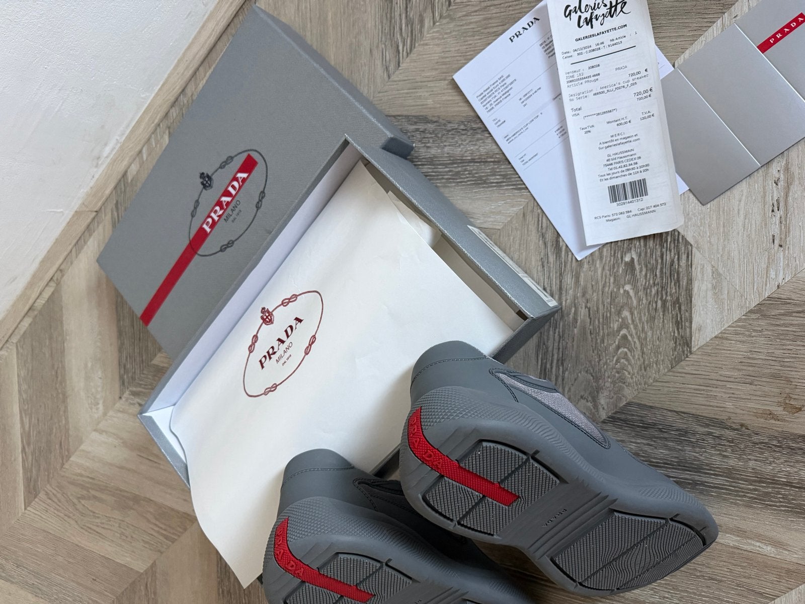 Prada America's Cup Sneakers - Grijs, Kleding | Heren, Schoenen, Ophalen of Verzenden, Nieuw, Overige kleuren, Sneakers of Gympen