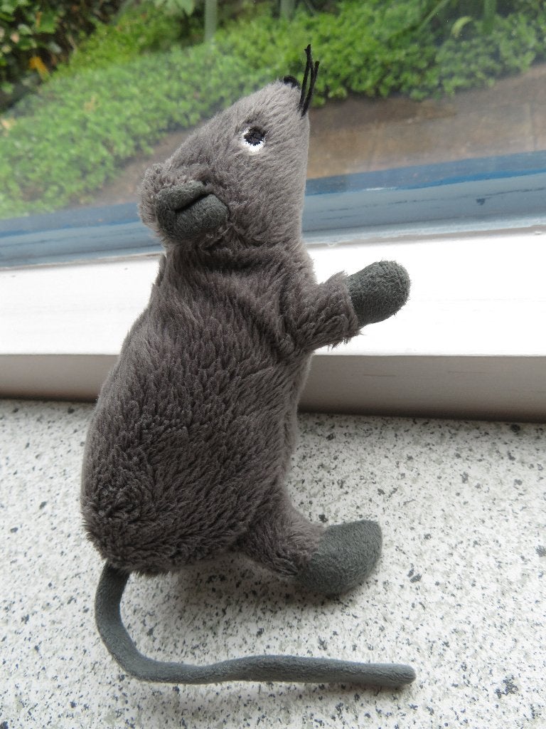 Grijze velours muis grijs muisje rat ratje van IKEA, Kinderen en Baby's, Speelgoed | Knuffels en Pluche, Zo goed als nieuw, Muis