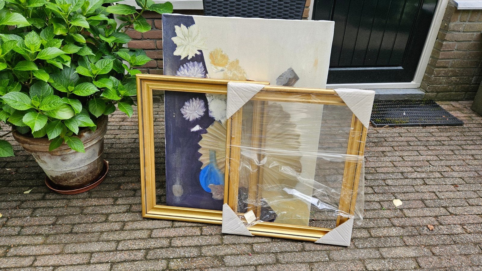 Gouden schilderijlijst 40x50 cm, 2x., Ophalen, Minder dan 50 cm, 50 tot 75 cm, Nieuw