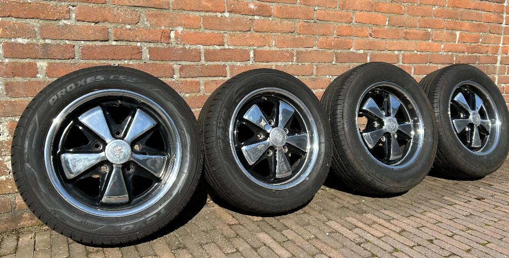 Zeldzame set 15” early Porsche 911 Fuchs 5,5J & 6J /Deep six, Ophalen, 15 inch, Zomerbanden, Velg(en)