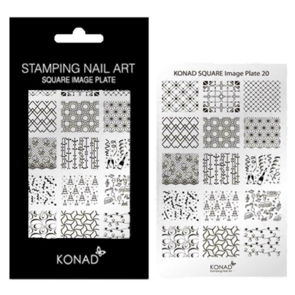KONAD Square stempel sjabloon 20 ' FEEST ', Ophalen of Verzenden
