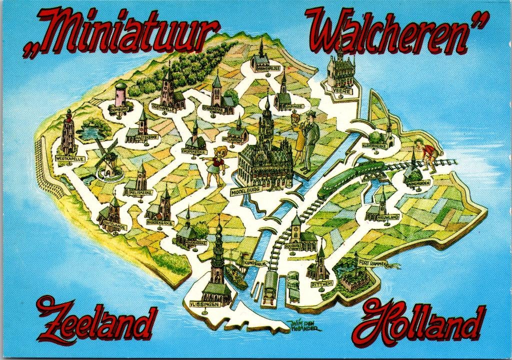Miniatuur Walcheren (3x), Verzenden, 1960 tot 1980, Ongelopen, Zeeland