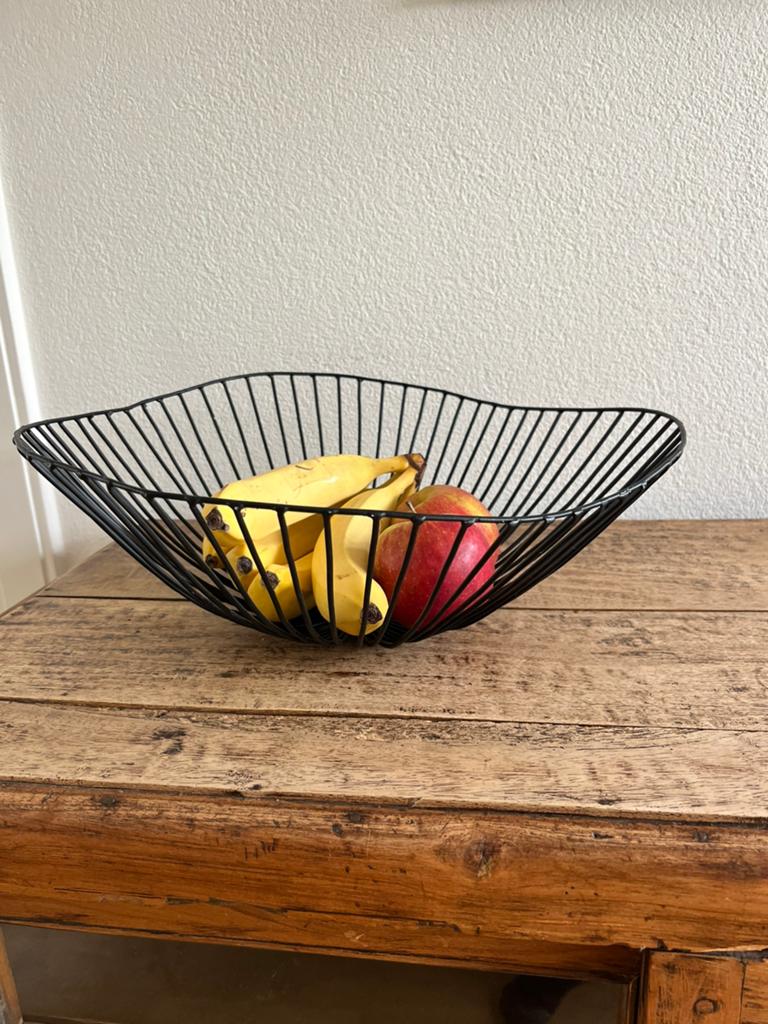 Fruitmand zwart metaal, Ophalen, Overige materialen, Gebruikt, Mand