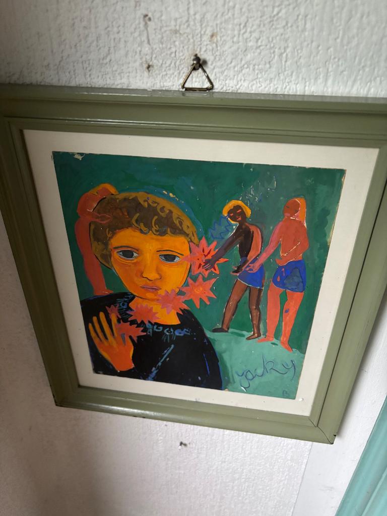 Schilderij / tekening jack harden, Antiek en Kunst, Ophalen