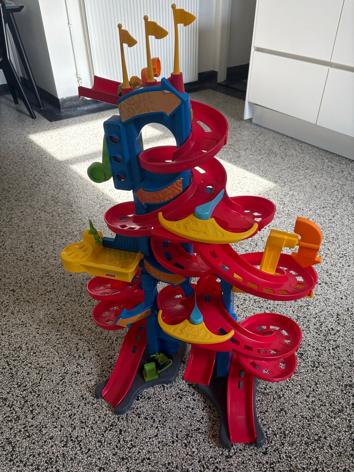 Fisher-Price Little People Racebaan met 2 auto's, Ophalen, Gebruikt