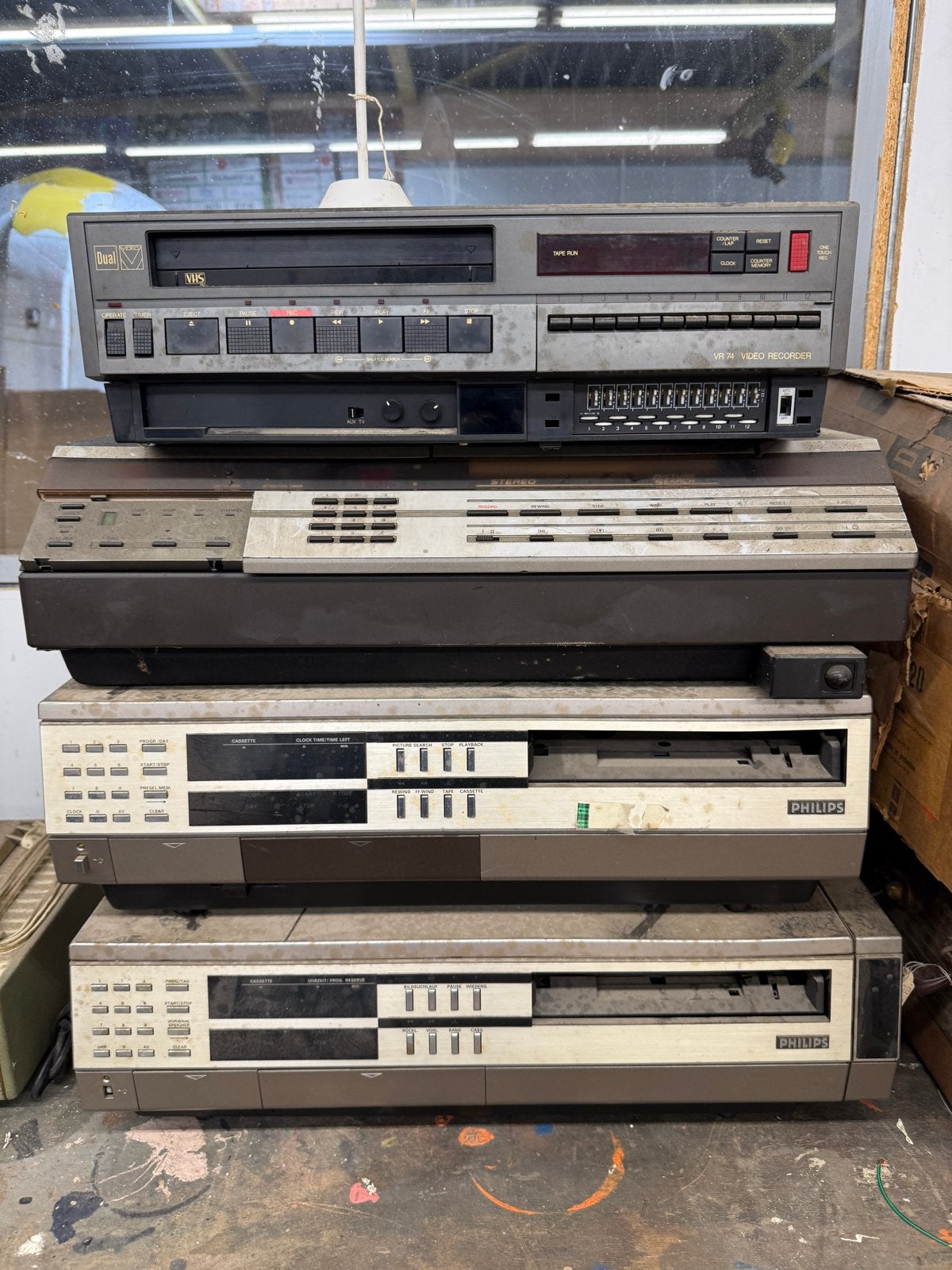 Philips en Dual videorecorders (Video 2000 & VHS), Ophalen, Gebruikt, Video 2000-speler of -recorder
