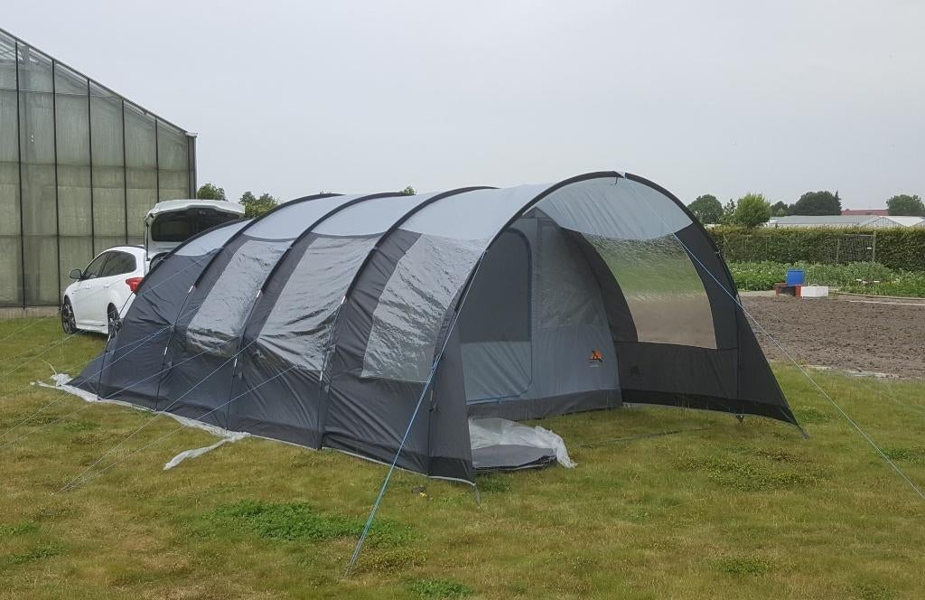 Tunneltent Safarica Boa Vista dark+grondzeil+tenttapijt, Caravans en Kamperen, Ophalen of Verzenden, Zo goed als nieuw, Tot en met 5