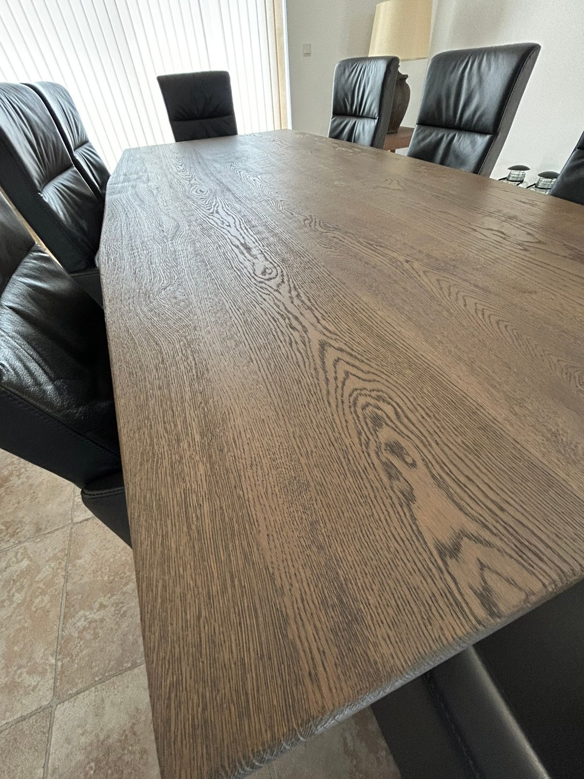 MASSIEF EIKENHOUTEN EETKAMERTAFEL, Ophalen, 100 tot 150 cm, Eikenhout, 200 cm of meer