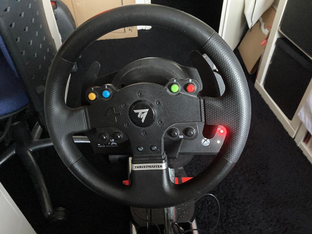 Thrustmaster TMX Force Feedback+Wheel Stand+pedalen Xbox PC, Ophalen, Gebruikt, Stuurtje of Sportattribuut, Xbox Series S