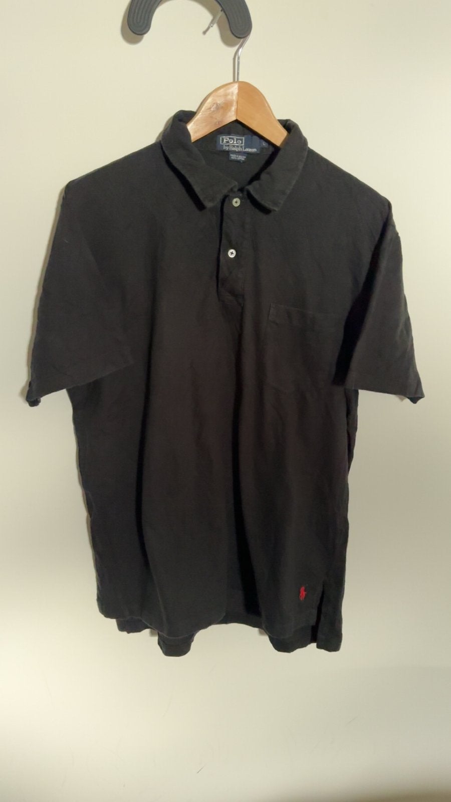 Polo Ralph Lauren Polo Shirt Zwart Maat L, Ophalen of Verzenden, Gedragen, Maat 52/54 (L), Zwart